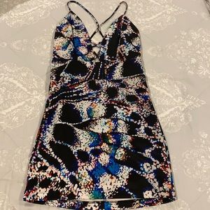Bebe multi-colored Scuba Dress - Size S